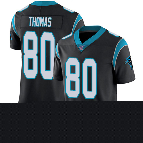 Carolina Panthers Limited Black Men Ian Thomas Home Jersey NFL Football #80 100th Season Vapor Untouchable